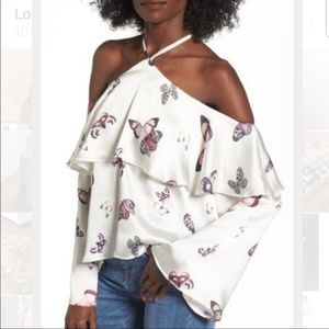 New With Defects AFRM Cold Shoulder Boho Blouse